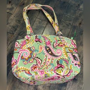 Vera Bradley Mint Green Paisley Handbag Purse